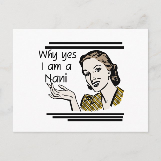 Carte Postale T-shirts et GIfts rétro Nani (Devant)