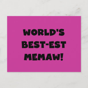 Carte Postale T-shirts noir et blanc du Meilleur-est Memaw du