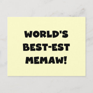 Carte Postale T-shirts noir et blanc du Meilleur-est Memaw du