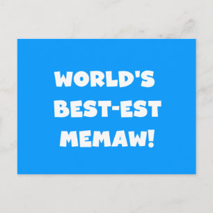 Carte Postale T-shirts noir et blanc du Meilleur-est Memaw du