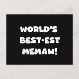 Carte Postale T-shirts noir et blanc du Meilleur-est Memaw du