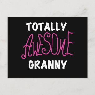 Carte Postale T-shirts roses Granny et GIfts absolument géniaux