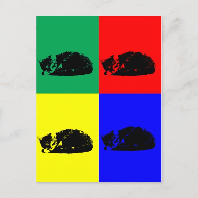 Carte Postale Tabby Art Tabby Chat (Devant)