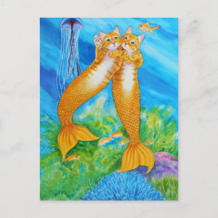 Carte Postale Tabby MerCats