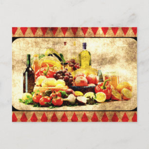 Carte Postale Table Abondante