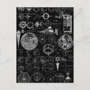 Carte Postale Table d'astronomie