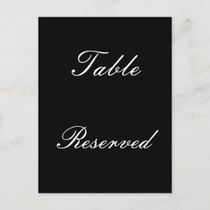 Carte Postale Table réservée