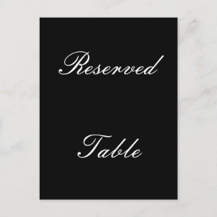 Carte Postale Table réservée