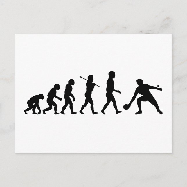 Carte Postale Table Tennis Evolution Sports Amusants (Devant)