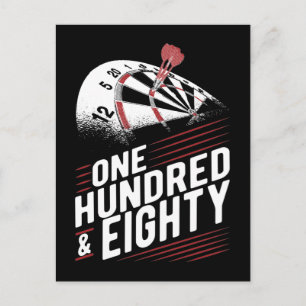 Carte Postale Tableau à fléchettes vintage de fléchettes 180 flé