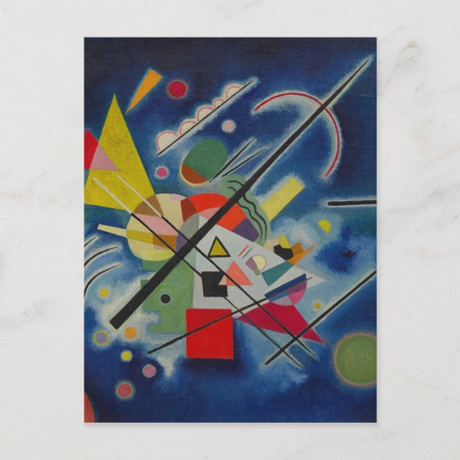 Carte Postale Tableau bleu de Kandinsky (Devant)