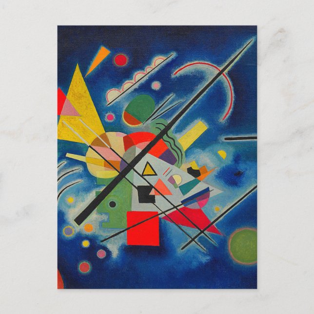 Carte Postale Tableau bleu de Wassily Kandinsky (Devant)