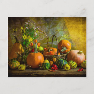 Carte Postale Tableau de définition du Citrouille d'automne d'Ha