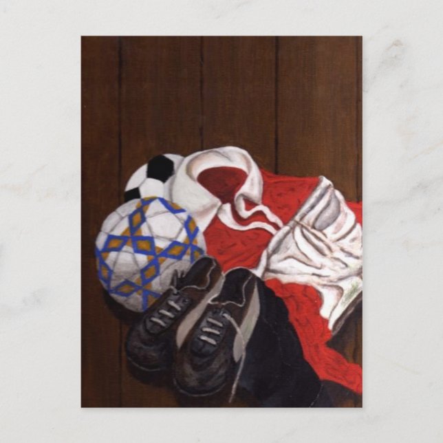 Carte Postale Tableau de football vintage (Devant)