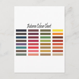 Carte Postale Tableau des couleurs d'automne