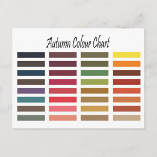 Carte Postale Tableau des couleurs d'automne
