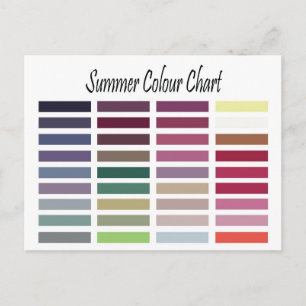 Carte Postale Tableau des couleurs été