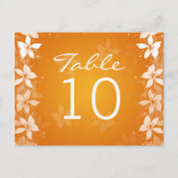 Tableau Floral Numéro Fleurs exotiques Orange