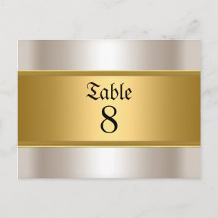 Carte Postale Tableau mariage Numéros Gold Sepia