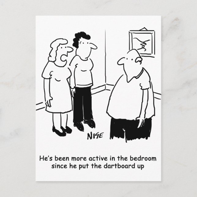 Carte Postale Tableau noir dans la chambre. Drôle dessin (Devant)