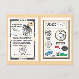 Carte Postale Tableau Périodique Dragon - Platine
