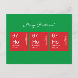 Carte Postale Tableau périodique personnalisable rouge et vert H