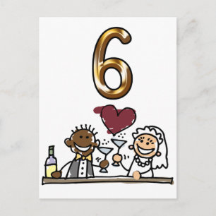 Carte Postale Tableau personnalisé Numéro 6