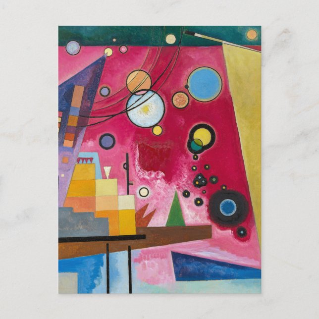 Carte Postale Tableau rouge lourd par Kandinsky (Devant)