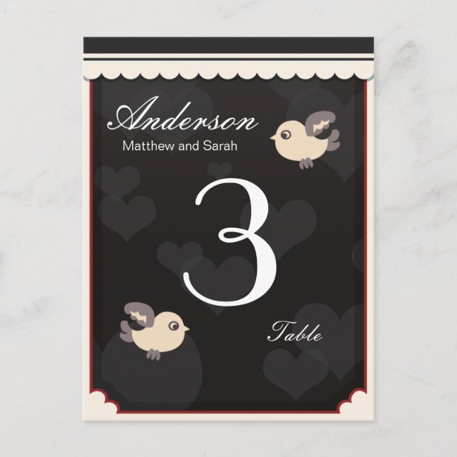 Carte Postale TableNumber3, 3, Table, Anderson, Matthew et S... (Devant)