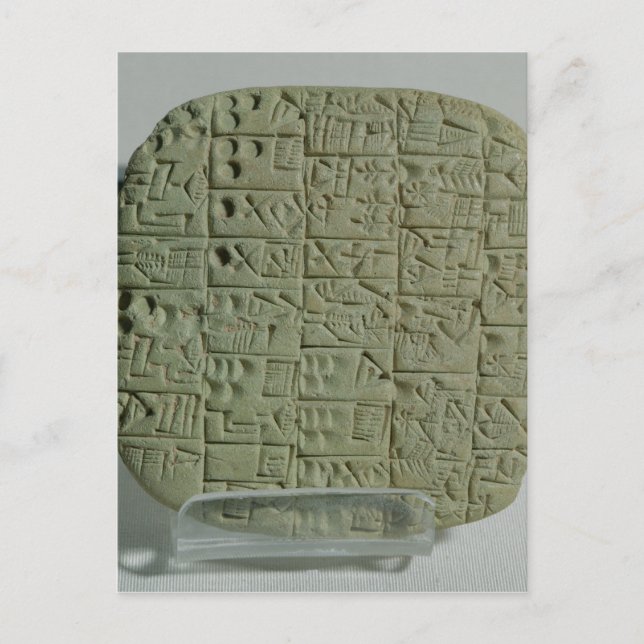 Carte Postale Tablet avec script cuneiform (Devant)