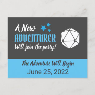 Carte postale Tabletop RPG Blue Pregancy Faire-par