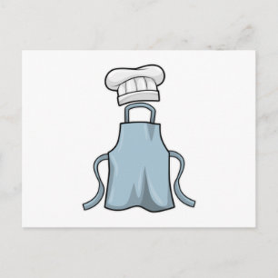 Carte Postale tablier de cuisine et casquette de Cuisine