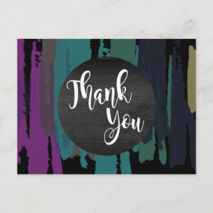 Carte Postale Tache d'aquarelle Merci Moderne Abstrait