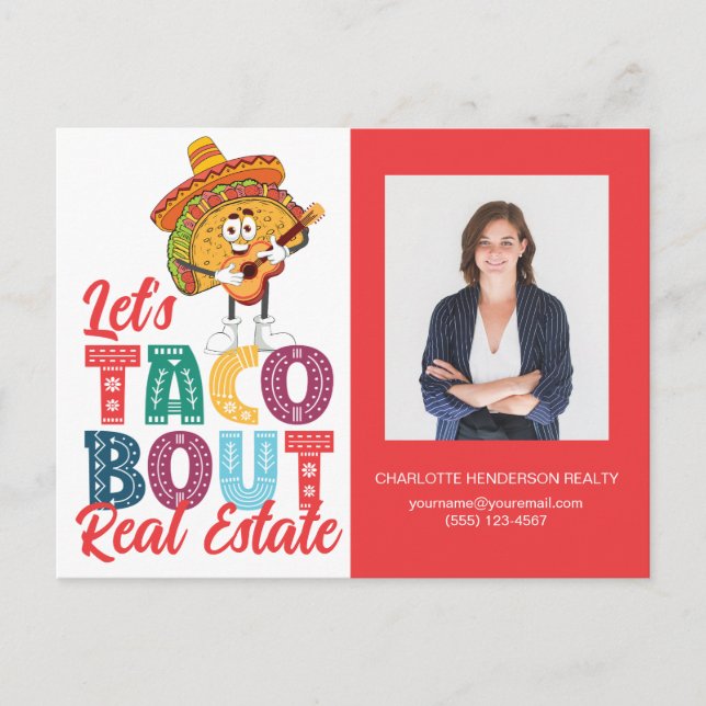 Carte Postale Taco Bout Immobilier Photo Marketing (Devant)