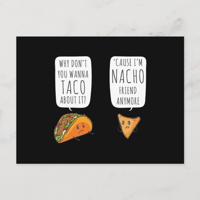 Carte Postale Taco Bout It IM Nacho Ami Drôle Puns Alimentaires (Devant)
