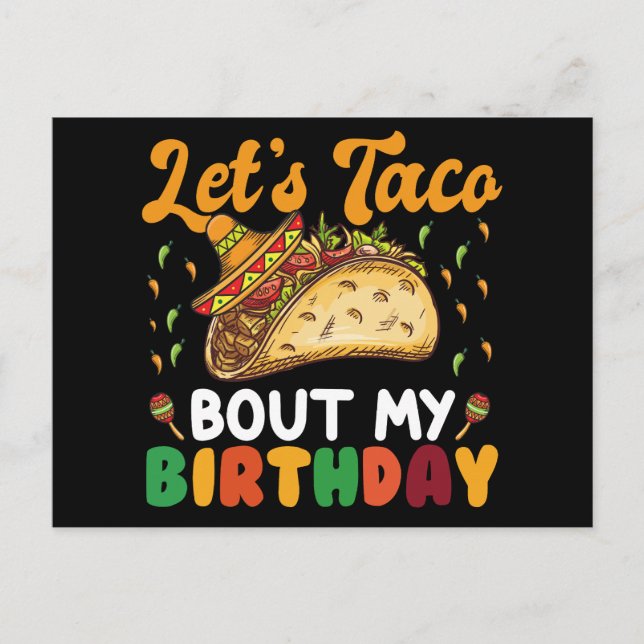 Carte Postale Taco Bout My Birthday Cinco De Mayo Party (Devant)