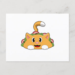 Carte Postale Taco pour chat
