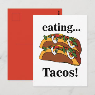 Carte Postale Taco Tacos Nourriture Drôle