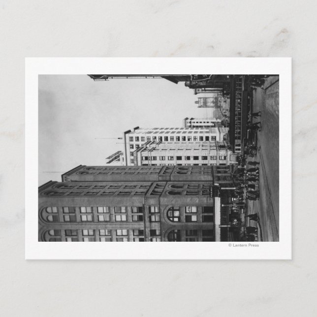 Carte Postale Tacoma, WA - Rues principales du centre-ville (Devant)