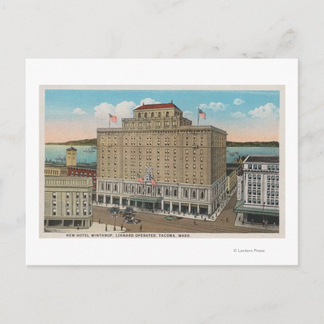 Carte Postale Tacoma, WA - Vue de l'hôtel Winthrop (Devant)