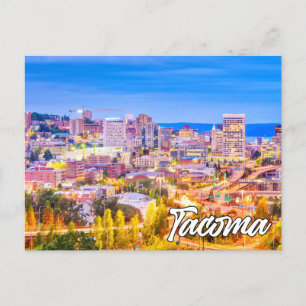 Carte Postale Tacoma, Washington, Au coucher du soleil