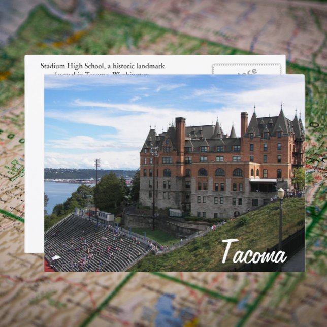 Carte Postale Tacoma, Washington Historic Landmark Travel (In Situ Map)