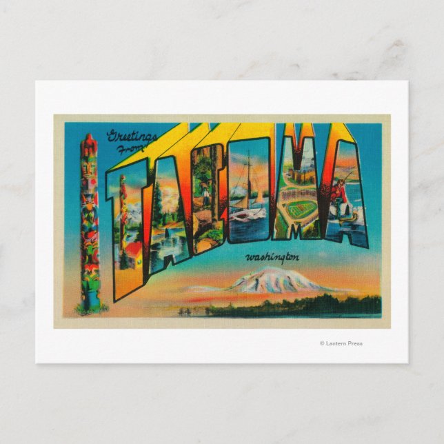 Carte Postale Tacoma, Washington - Scènes de grandes lettres 2 (Devant)