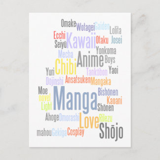 Carte Postale Tag manga