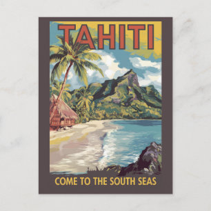 Carte Postale Tahiti Polynésie française Art de voyage pictural