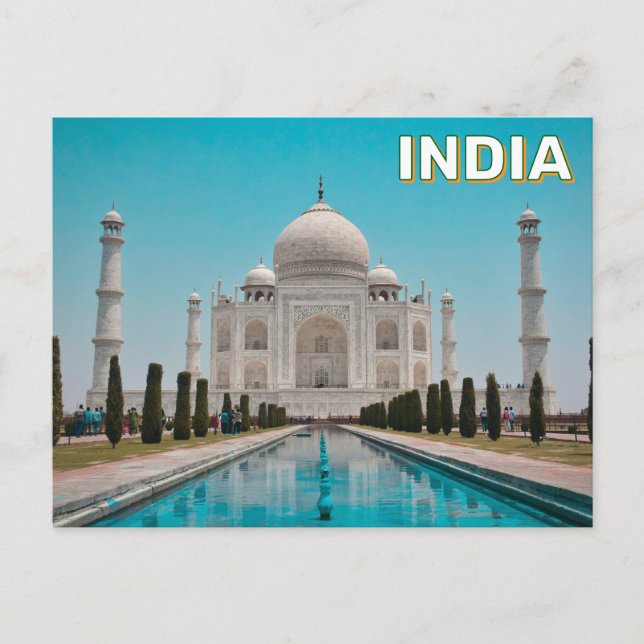 Carte Postale Taj Mahal À Agra, Inde (Devant)