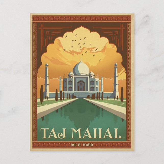Carte Postale Taj Mahal, Inde (Devant)