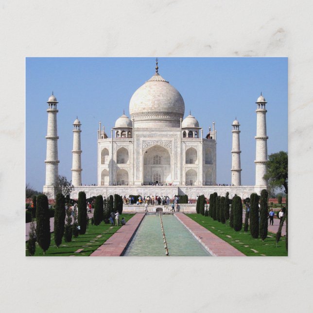Carte Postale Taj Mahal, Inde "Couronne du Palais" (Devant)