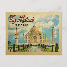 Carte postale Taj Mahal Vintage voyage Inde