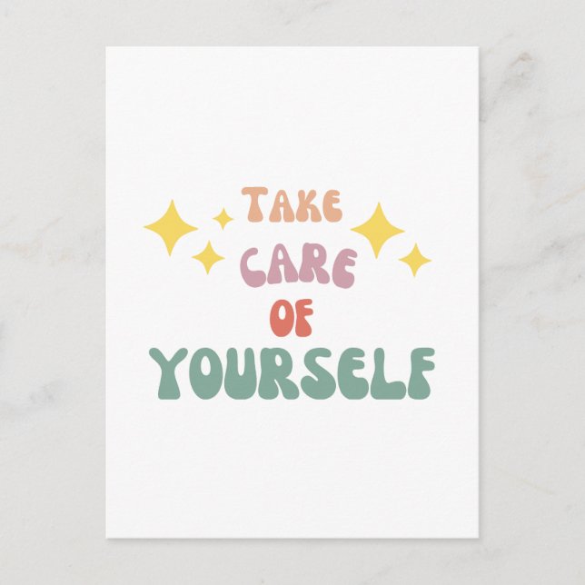 Carte Postale Take care of yourself (Devant)
